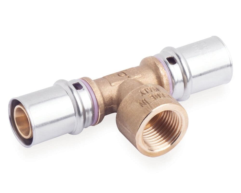 SYSTEMPEX tee tube alu fitting à sertir 26-3/4"F 26 vue 1
