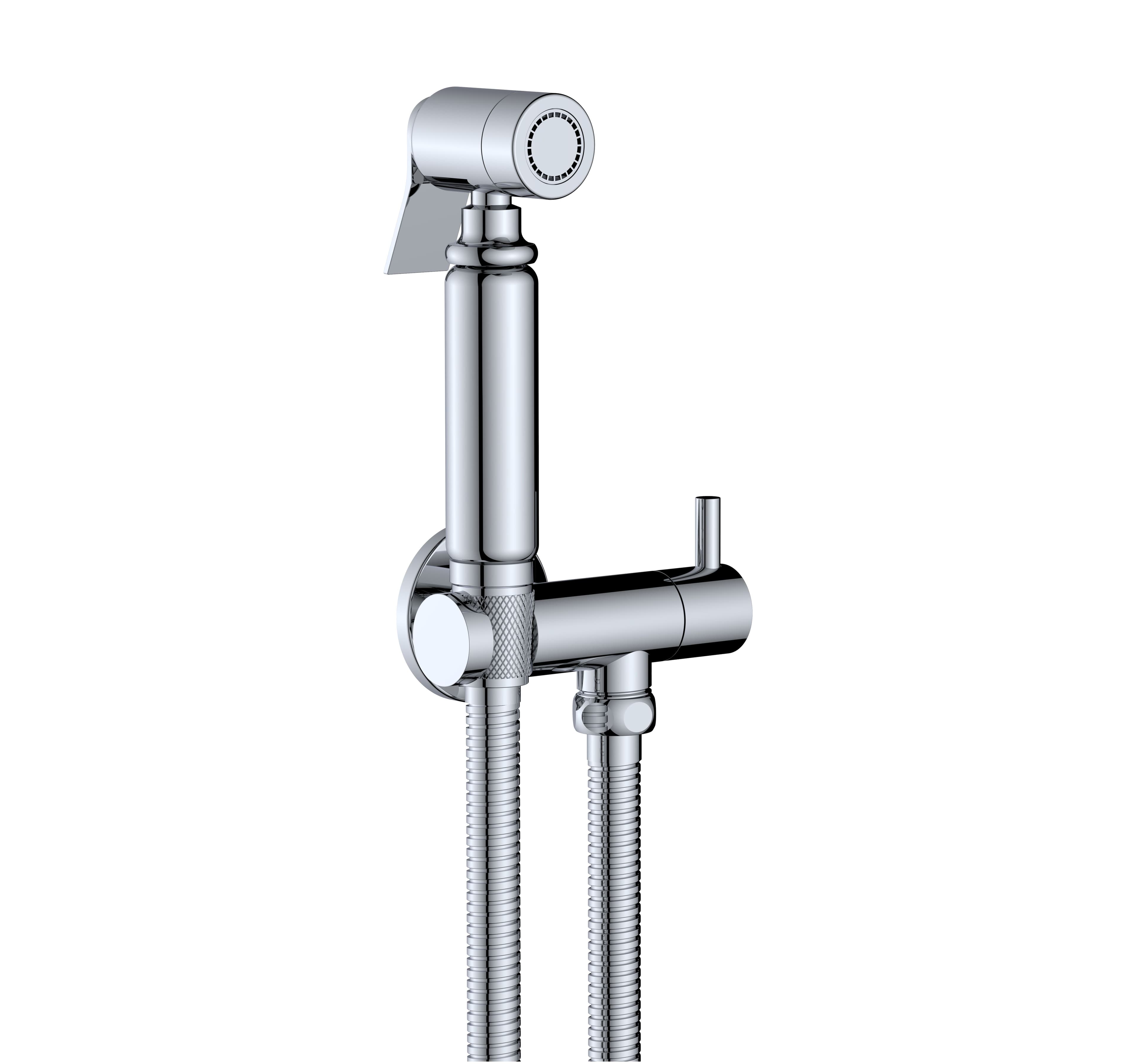 ALONI BIDETKRAAN - KOUD WATER - HANDDOUCHE - DOUCHESLANG - HOUDER - CHROOM vue 1