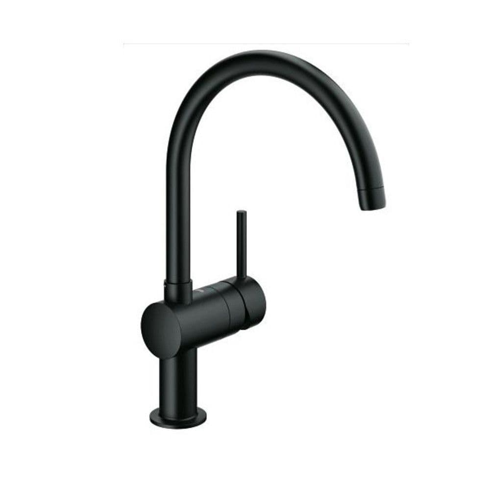 Grohe Minta keukenmengkraan 1-greeps 1-gats C-uitloop zwart vue 1