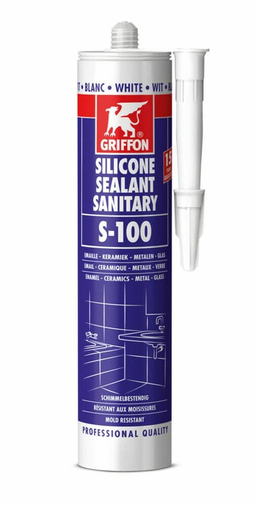 Griffon S-100 cartouche de silicone de 300 ml non peinturable transparente vue 1