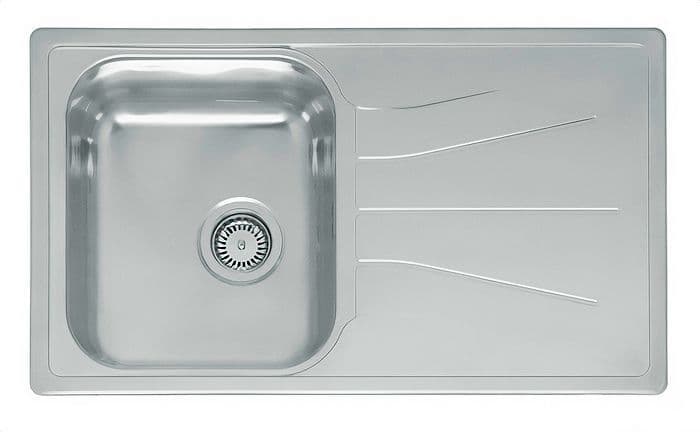 INBOUW SPOELTAFEL DIPLOMAT ECO REGINOX 1 BAK+VERLEK 86X50CM RVS vue 1