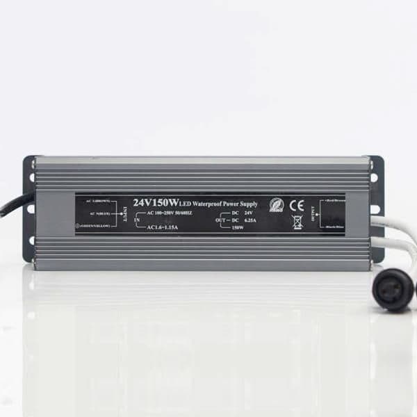 Adaptor with Green rubber lead wire, 24V, 150W, 3m, IP67 vue 1