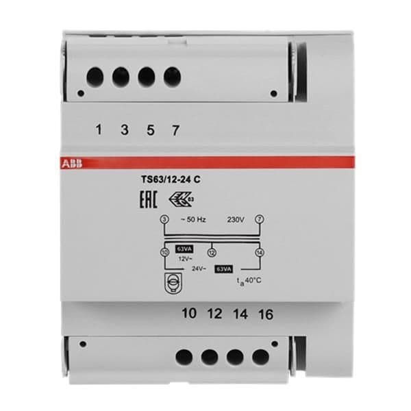 Safety transformer, TS, 63VA, 12 - 24V vue 1