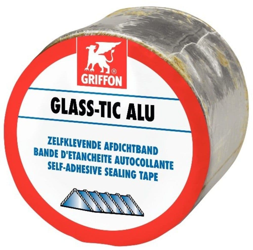 Griffon Glass-Tic Alu ruban d'étanchéité autocollant alum. B 5 cm rouleau 10 m vue 1