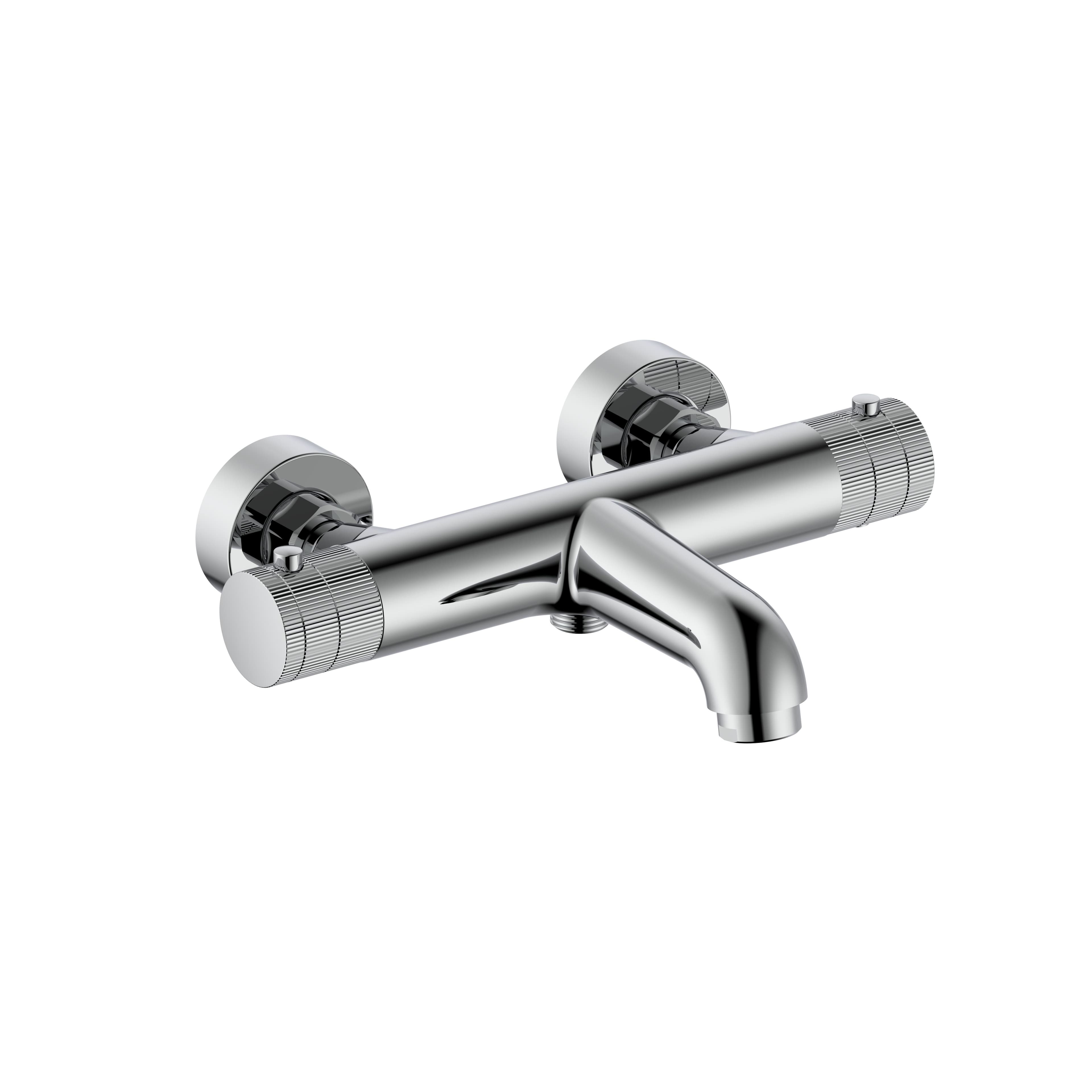 STRIA BADMENGKRAAN - THERMOSTATISCH - OPBOUW - KNOPPEN MET RIBBELSTRUCTUUR - BELGAQUA - CHROOM vue 1
