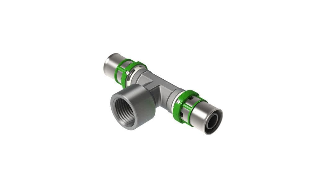 Comap Skinpress T-stuk Multiskin meerlagenbuis aansluiting 2xD F 26-3/4"F 26 vue 1