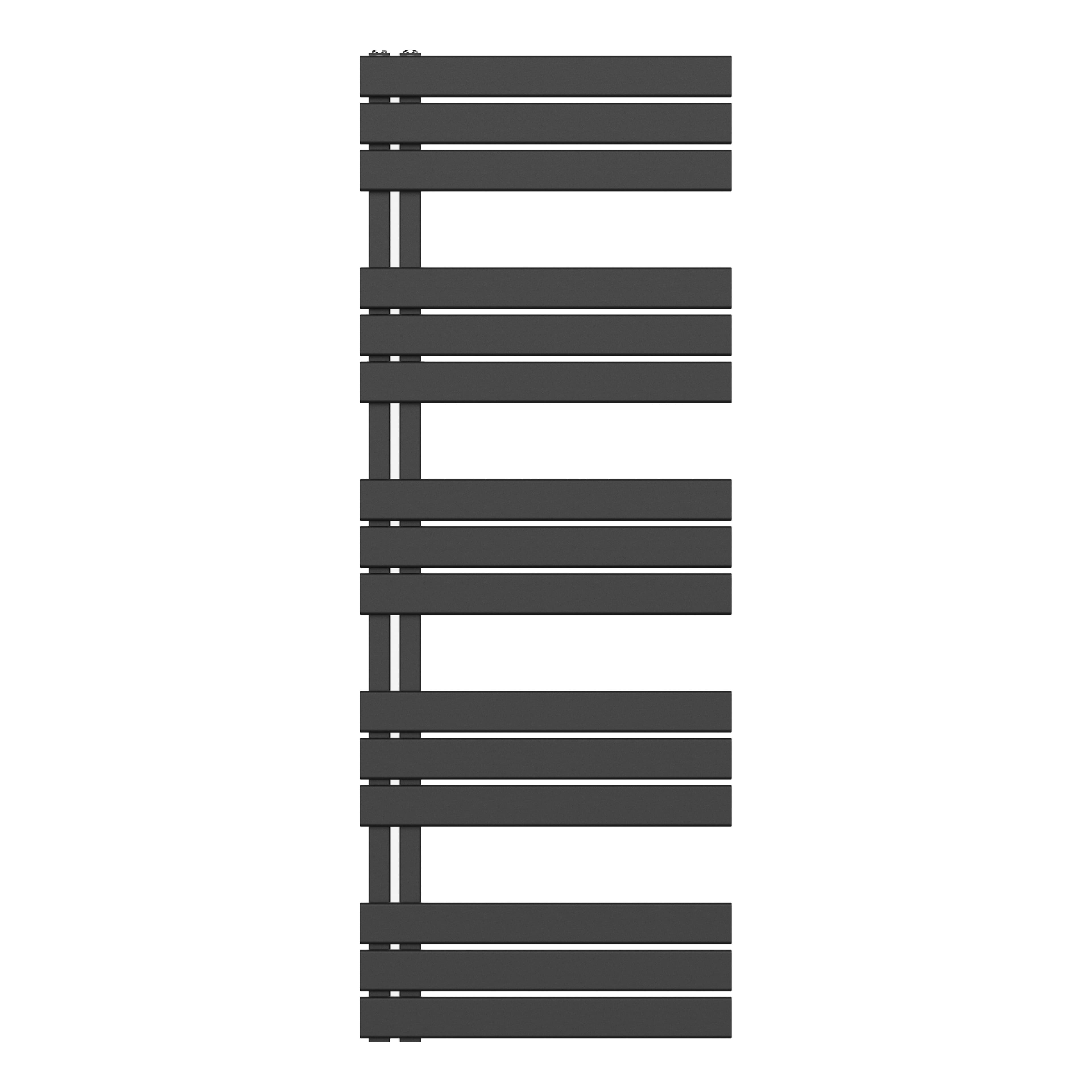 HANDDOEKRADIATOR LINKS AANSLUITING/COMB- ZWART 1600X600-864W vue 1