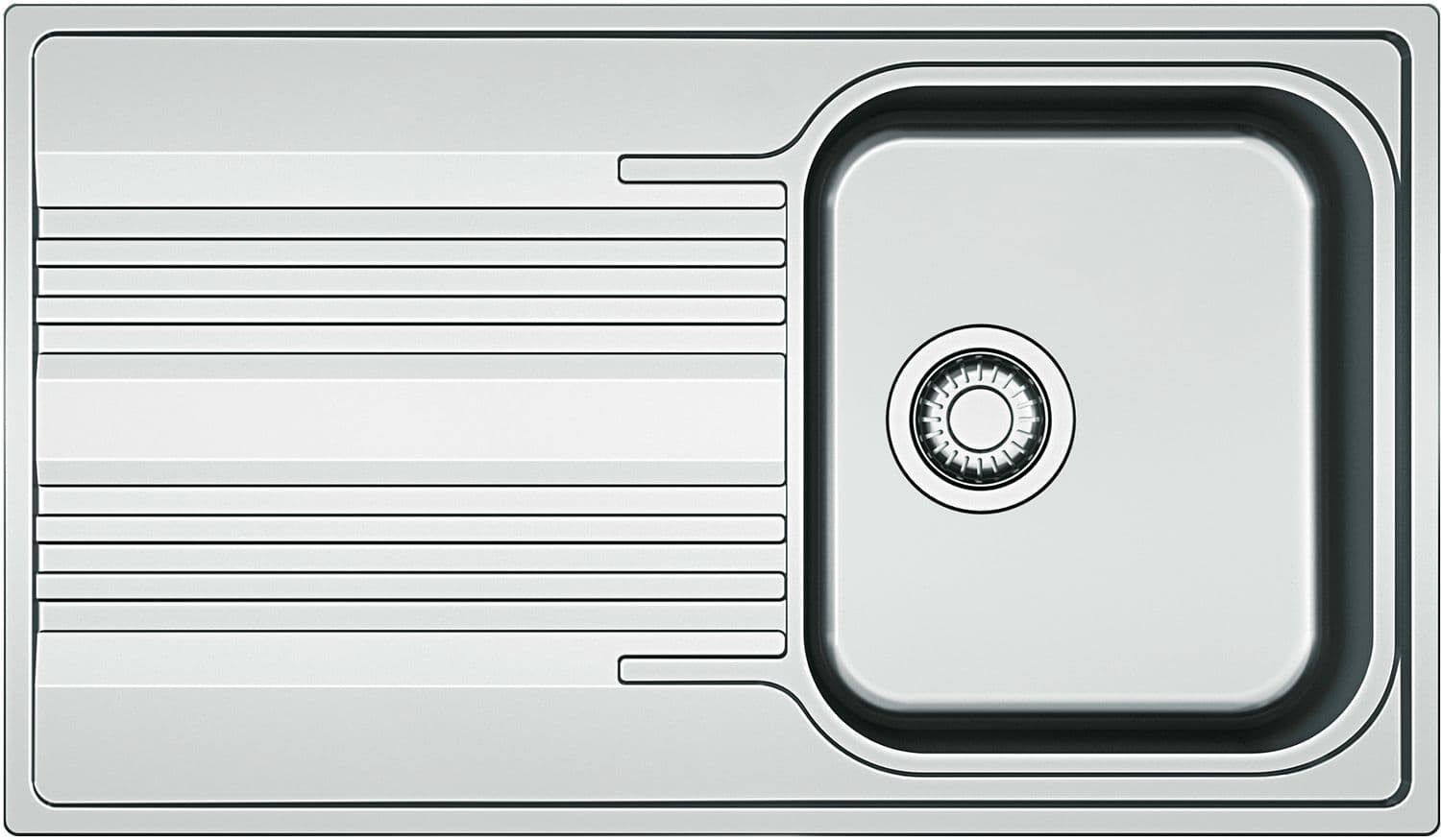 INBOUW SPOELTAFEL SMART FRANKE 1 BAK+VERLEK 86X50 INCLUSIEF AFLOOPSYSTEEM OMKEERBAAR vue 1