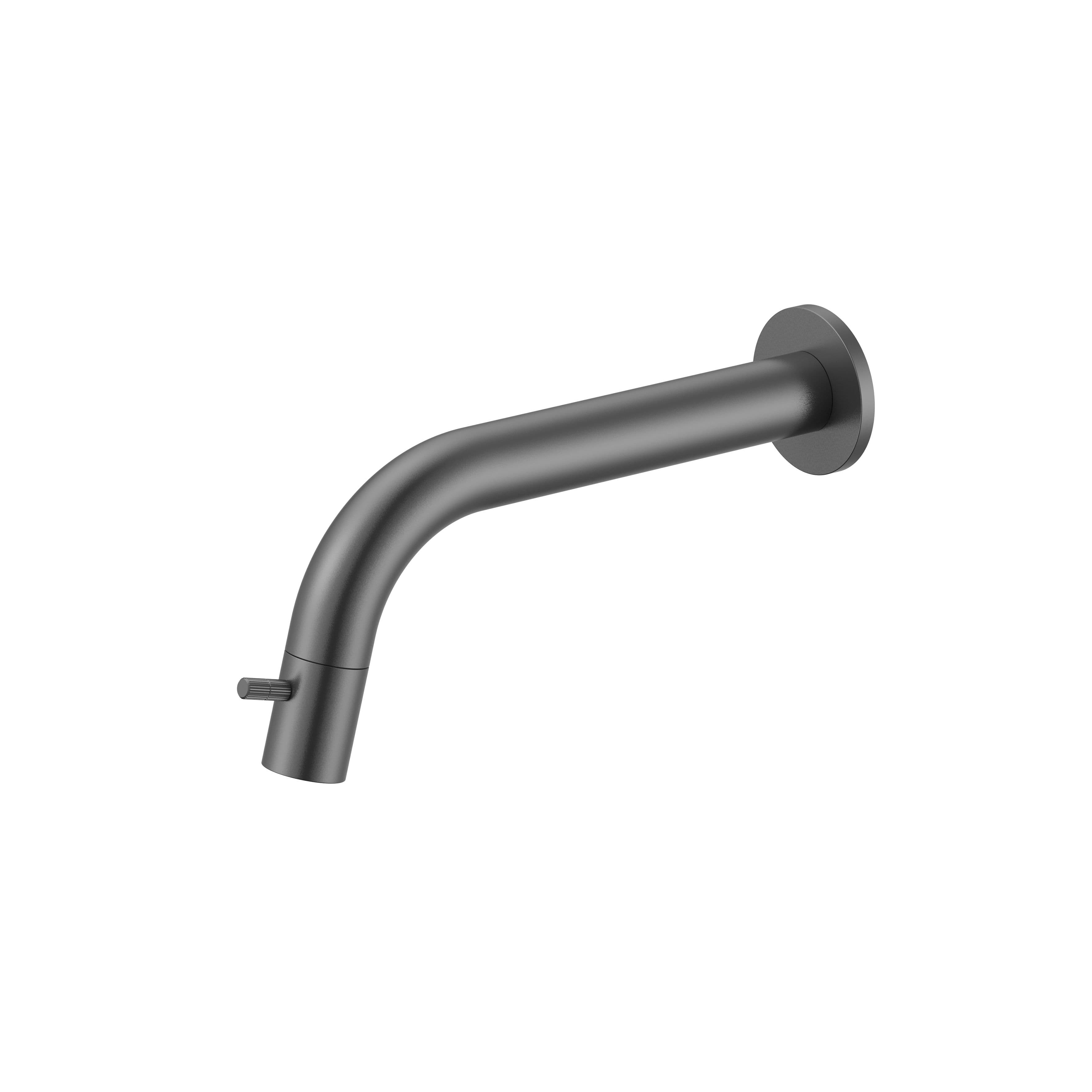 STRIA ROBINET EAU FROIDE – MONTAGE MURAL – RACCOURCISSABLE – BOUTON AVEC STRUCTURE STRIÉE RAFFINÉE – SANS BONDE – GUNMETAL (PVD) vue 1