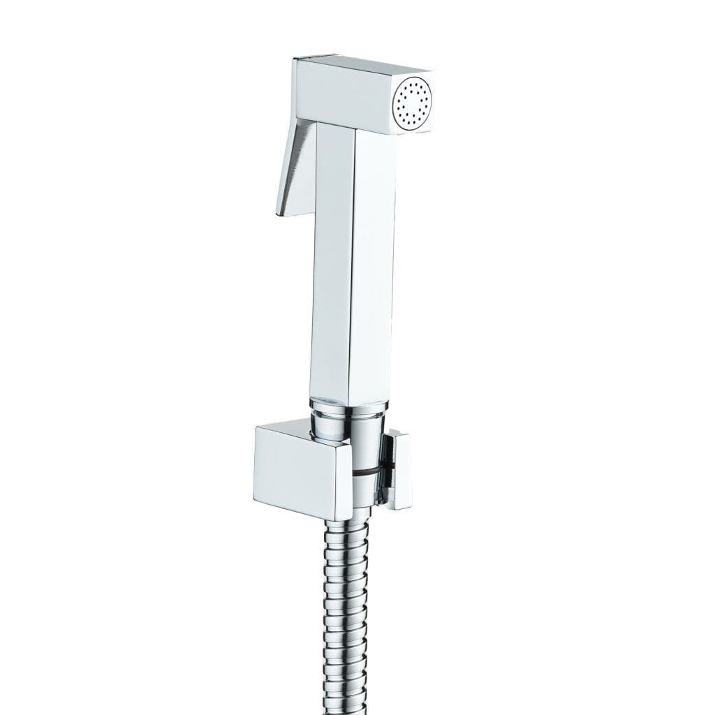 ALONI DESIGN SET WC-(BIDET) SPROEIER VIERKANT - CHROOM vue 1