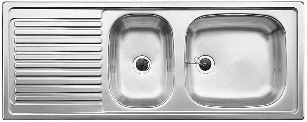 Blanco Top EZS 11x4 inbouwspoeltafel 1,5bak afdruip RVS 1100x435mm omkeerbaar vue 1