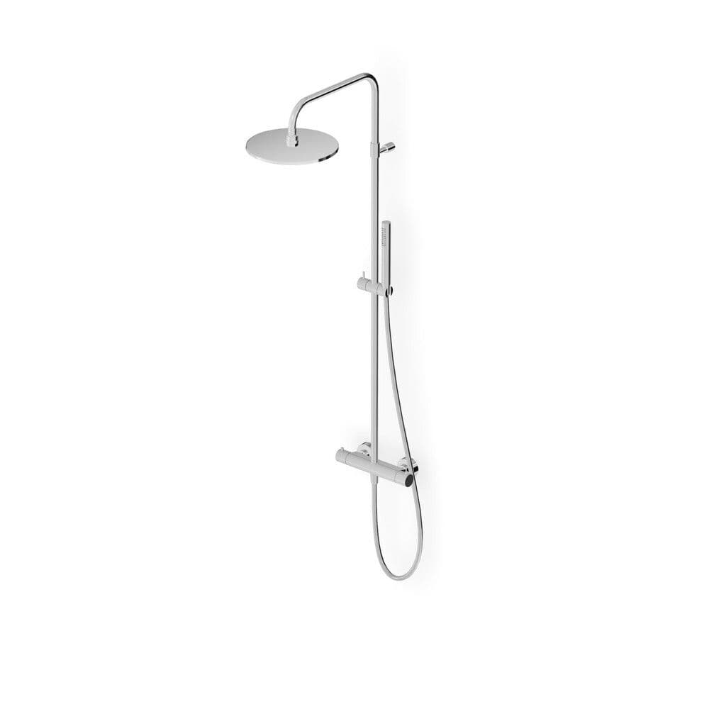 Zucchetti  colonne douche  thermostatique  tête douche diamètre 25 cm douchette chrome vue 1