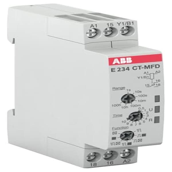 Timer relay, multifunction, A1 - A2 = 24 - 240Vac / 24 - 48Vdc 0.05s-100h 1 c / o vue 1