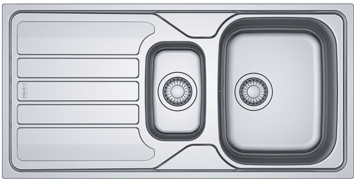 INBOUW SPOELTAFEL FLASH INOX FRANKE 1,5 BAK 1 VERLEK 1000-500 vue 1