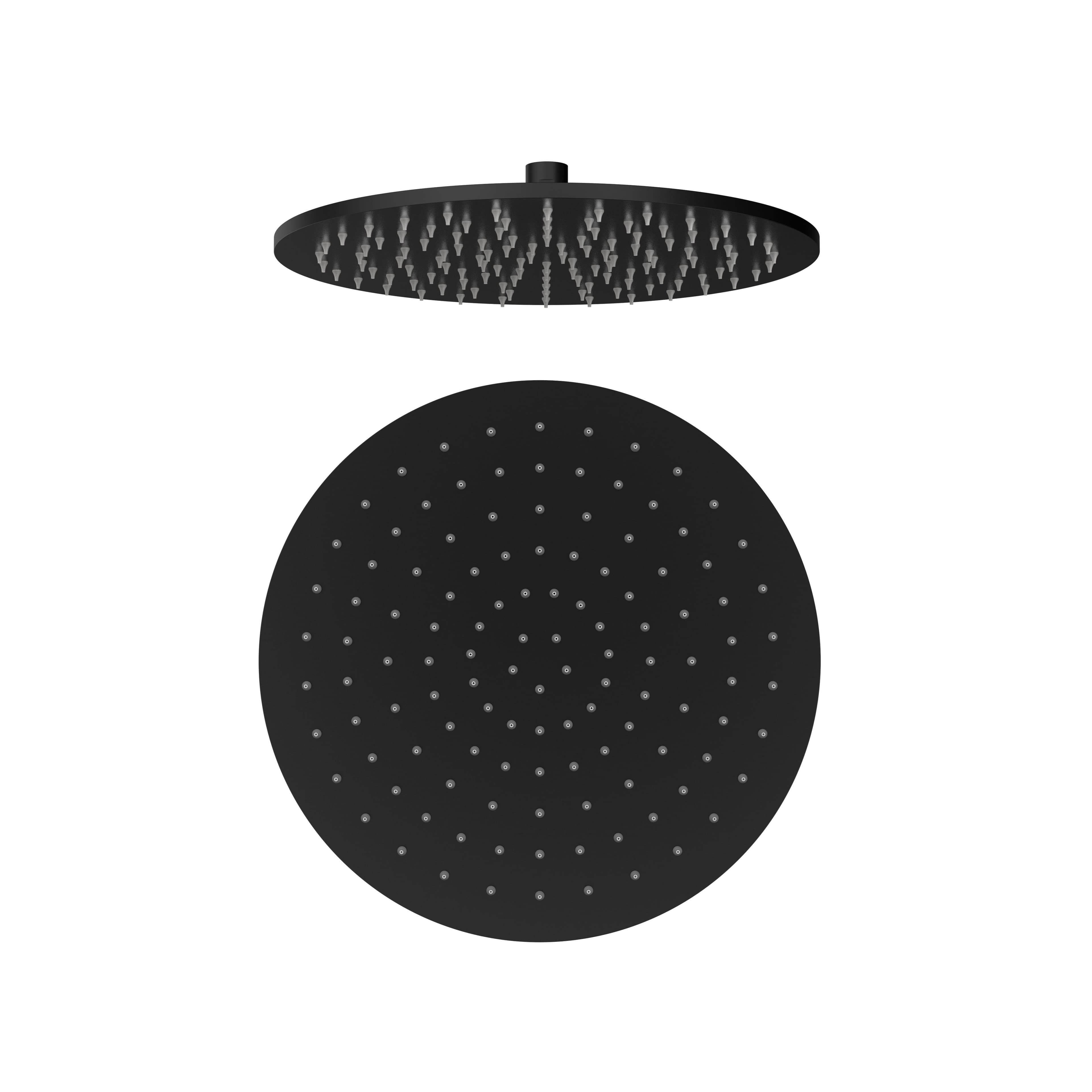 UNIFORMA DOUCHE DE TÊTE – RONDE – 30 CM – NOIR MAT (PVD) vue 1