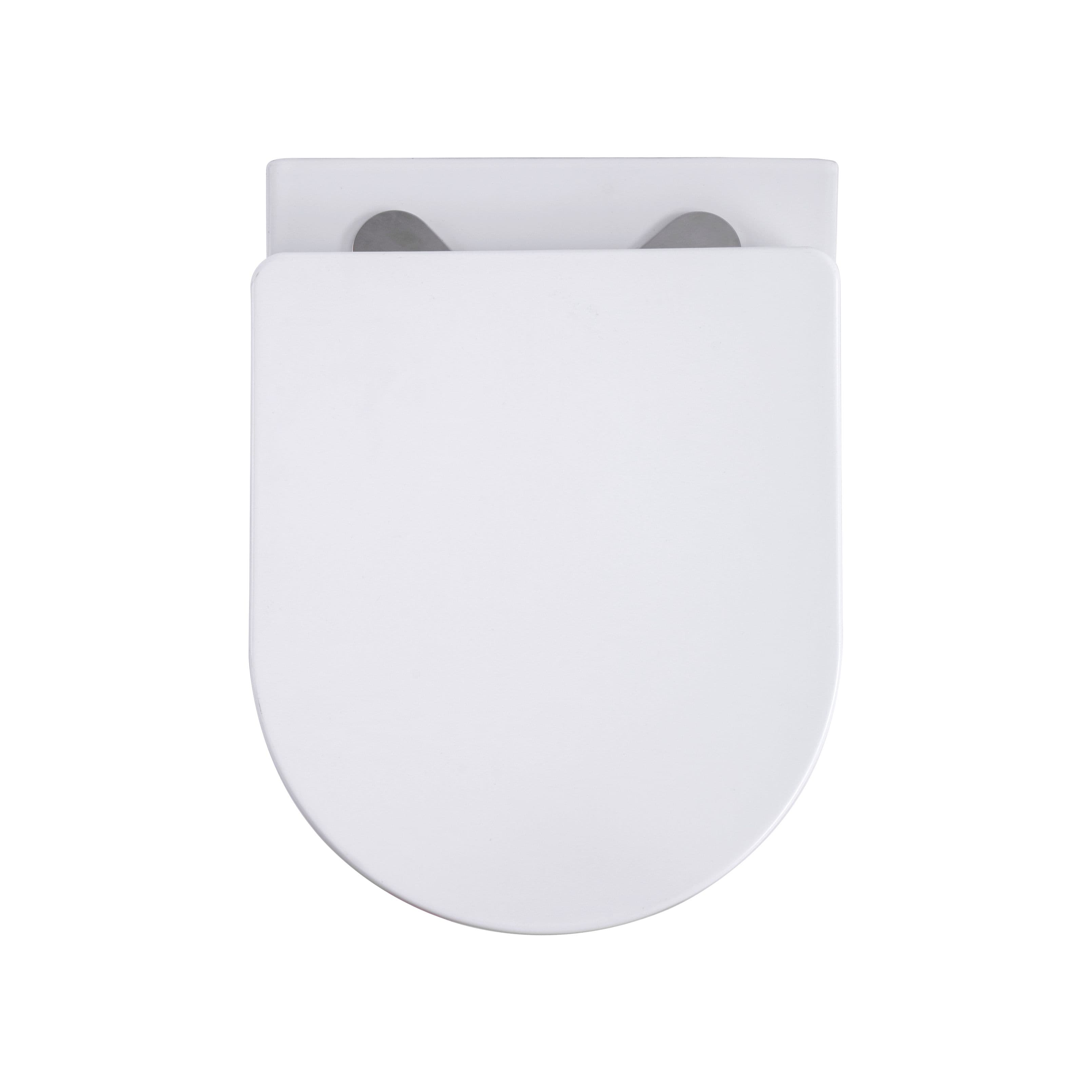ALONI PRO HANGTOILET - TORNADO FLUSH - RANDLOOS - MET ZITTING - DUROPLAST - SOFT CLOSE - QUICK RELEASE - COMPACT 49 CM - 36X32X49 CM - GLANZEND WIT vue 1