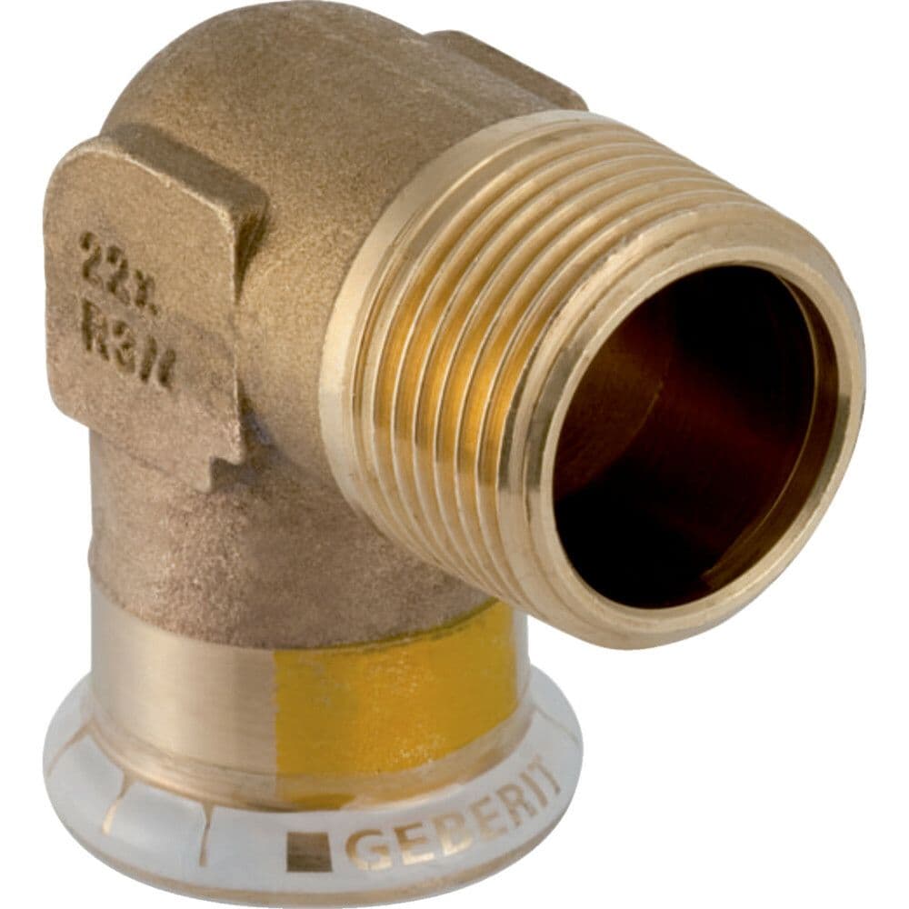 Geberit Mapress raccord sertir cuivre gaz équerre 90° filetage M 15-1/2M vue 1