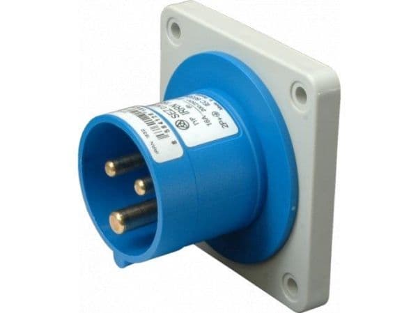 Connecteur encastré 16A 3 pôles 230V Bleu vue 1