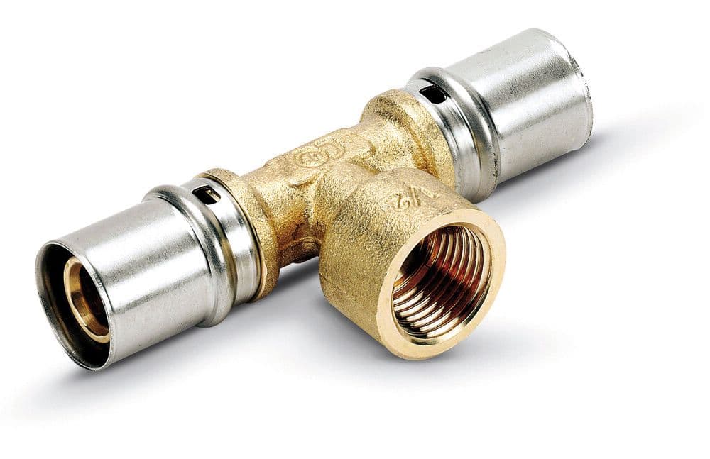 SYSTEMPEX tee tube alu fitting à sertir 40-5/4"F 40 vue 1