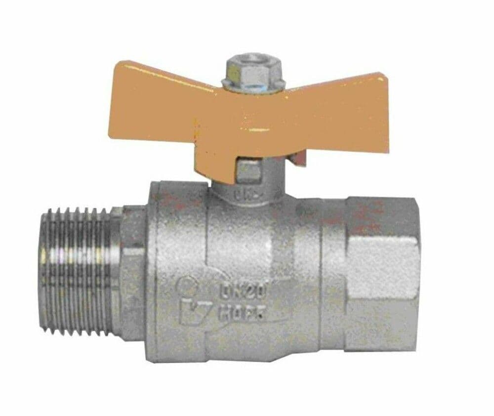 Van Marcke robinet d'arrêt gaz ARGB modèle demi-raccord type MF 1/2" laiton vue 1