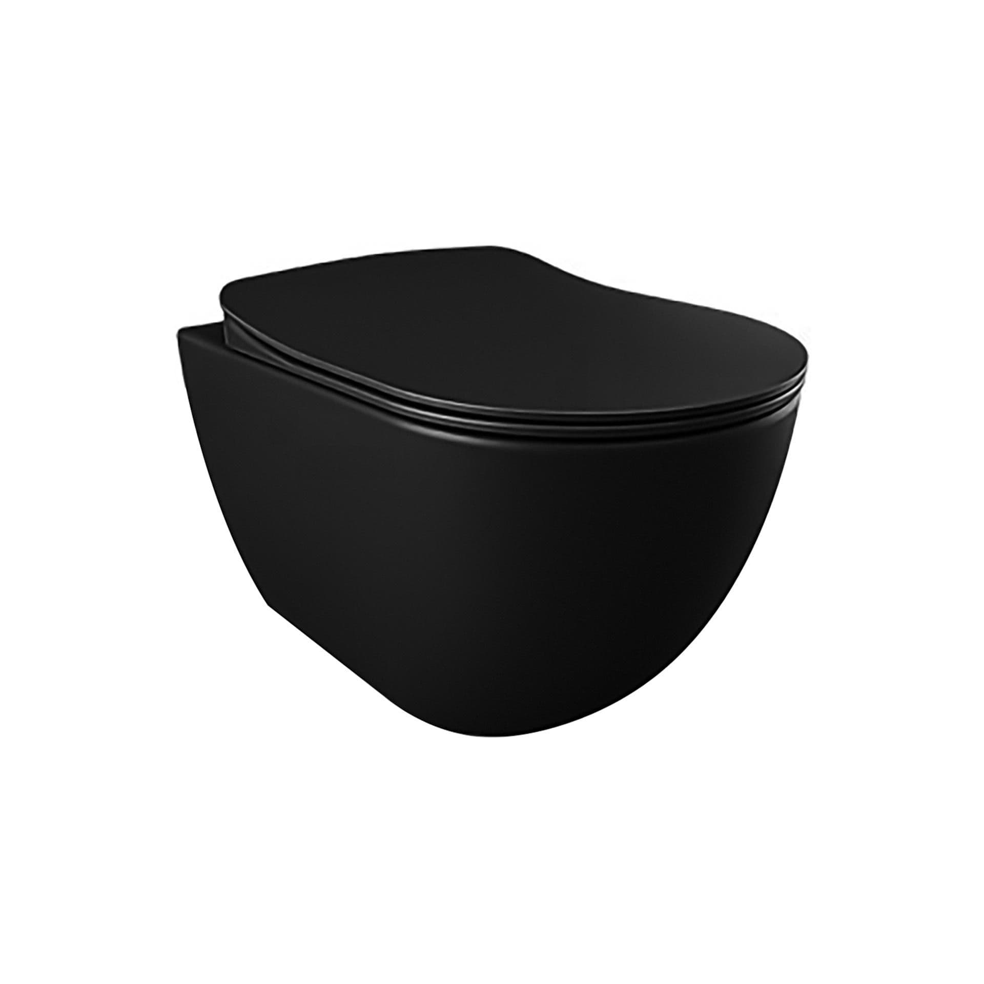 CREAVIT FREE HANGTOILET  - RANDLOOS - ZONDER ZITTING - MAT ZWART vue 1