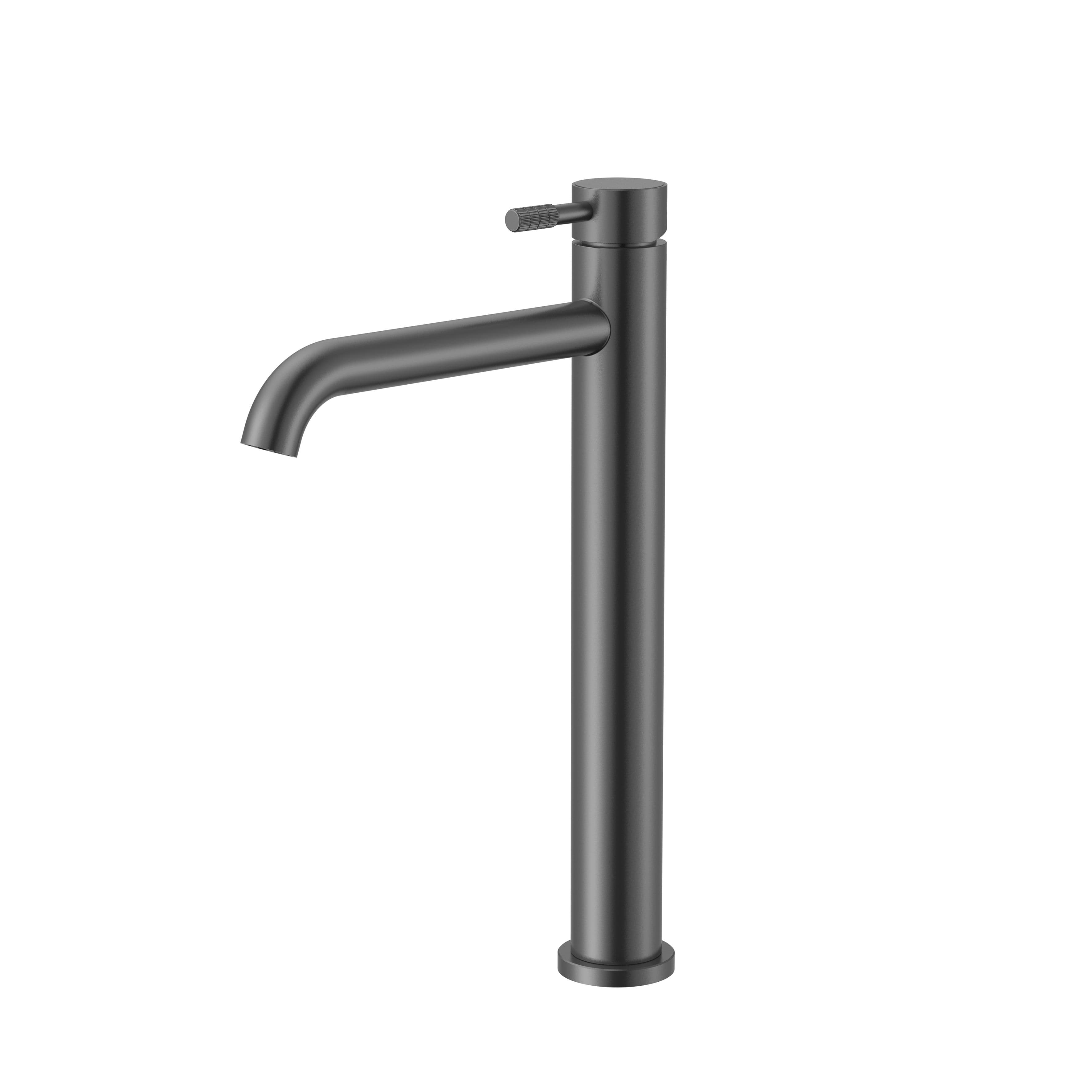 STRIA WASTAFELMENGKRAAN HOOG - COLD START - HENDEL MET VERFIJNDE RIBBELSTRUCTUUR - ZONDER AFVOERPLUG - GUNMETAL (PVD) vue 1