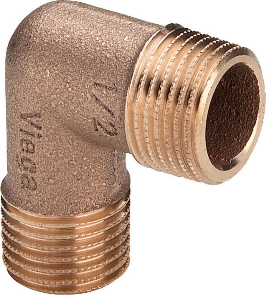 Viega coude 90° bronze 1/2"MM vue 1