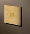 Squares 1T 24V - 250V push button brushed Brass vue 1