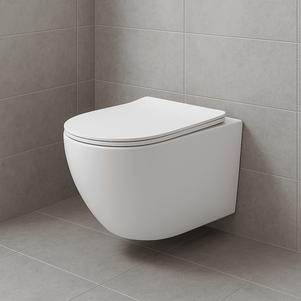 ALONI PRO HANGTOILET - TORNADO FLUSH - RANDLOOS - MET ZITTING - DUROPLAST - SOFT CLOSE - QUICK RELEASE - COMPACT 49 CM - 36X32X49 CM - MAT WIT vue 1