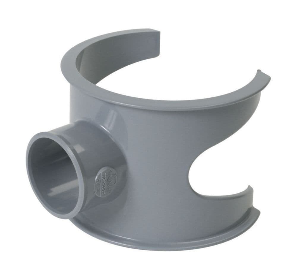 Nicoll raccord à coller PVC selle MF D 90 x D 50 gris vue 1