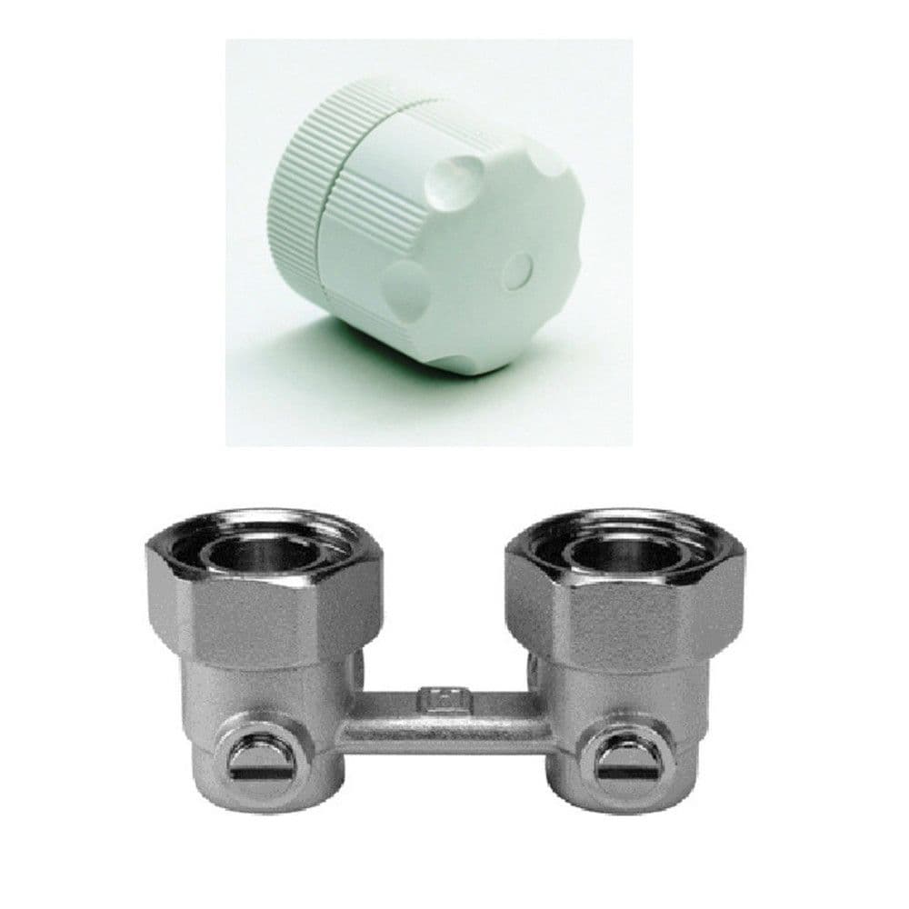 Honeywell Home H-blok set muuraansluiting voor Henrad 1/2" F + 3/4" vue 1