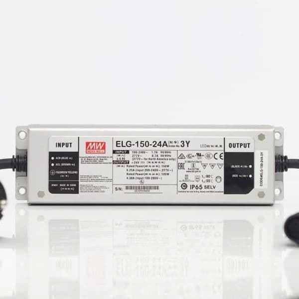 Adaptor with Green rubber lead wire, 24V, 150W, 3m, IP65 vue 1