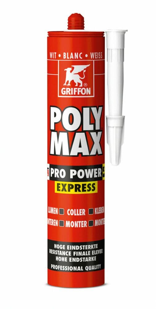 Griffon Polymax Express colle de montage universelle à base de SMP 435 g blanc vue 1