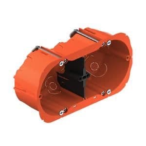 Double O-range flush-mounting box for hollow walls diameter 67 / 68mm depth 47mm for M16 - M25 tubes vue 1