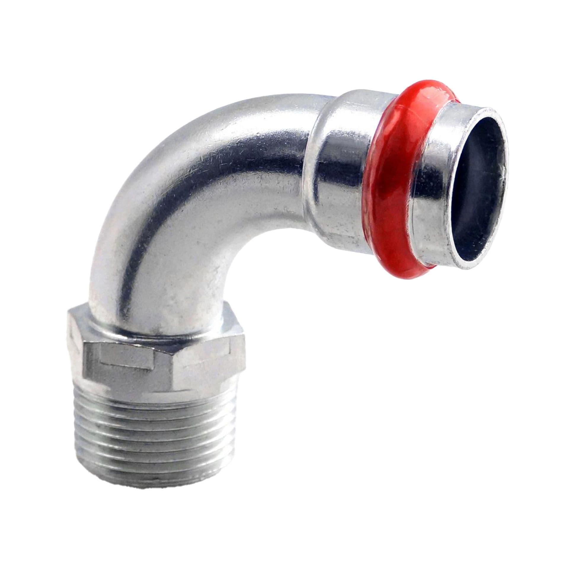 CAV0921215-Press Staalverzinkt 'V' Bocht 90° M 1/2x15 C83PCVI-LBP vue 1