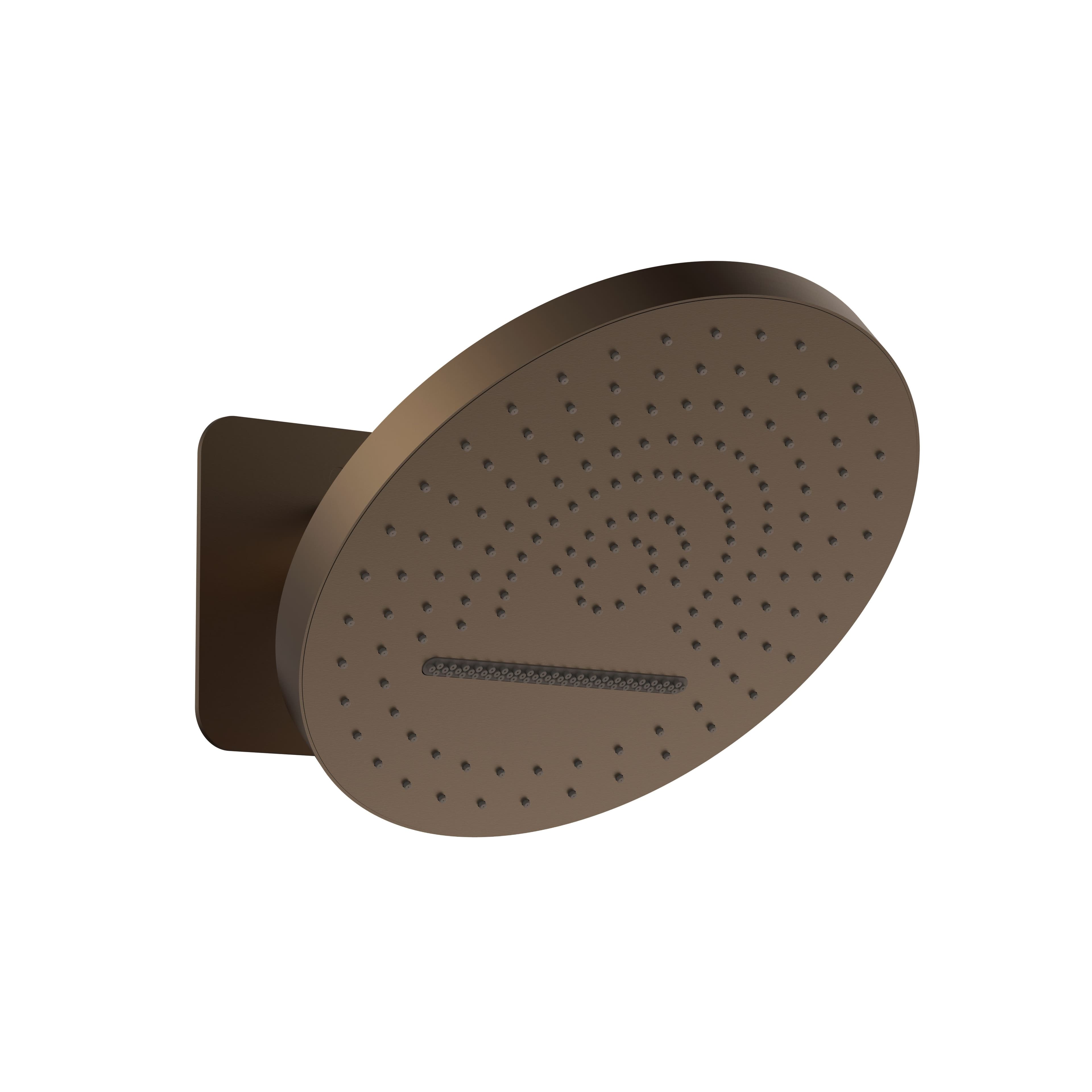 UNIFORMA DOUCHE DE TÊTE TROPICAL RAIN XL – 2 JETS – MONTAGE MURALE – AVEC BOÎTIER D’ENCASTREMENT – 32 CM – BRUN BRONZÉ (PVD) vue 1