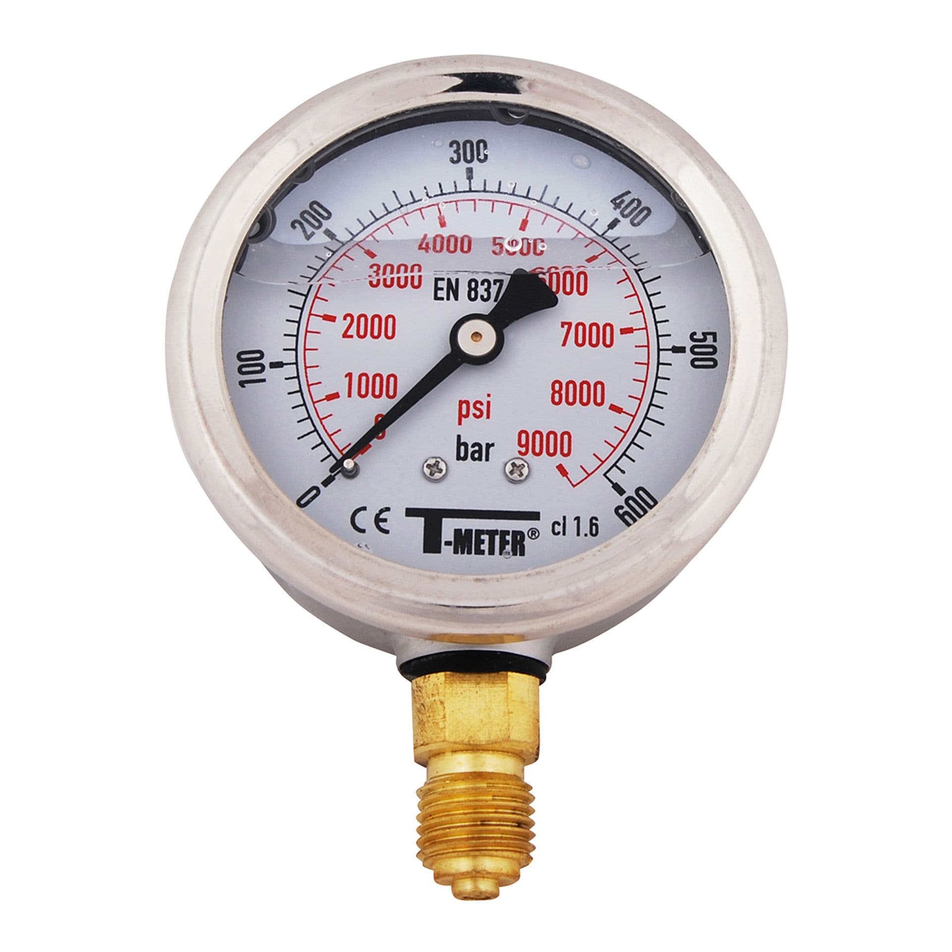 6314G060-RADIALE GLYCERINE MANOMETER 6314G 6BAR vue 1