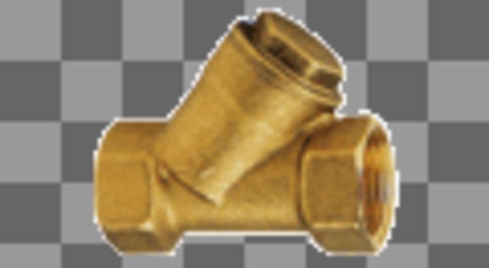 Vuilfilter sanitair messing 5/4" FF vue 1