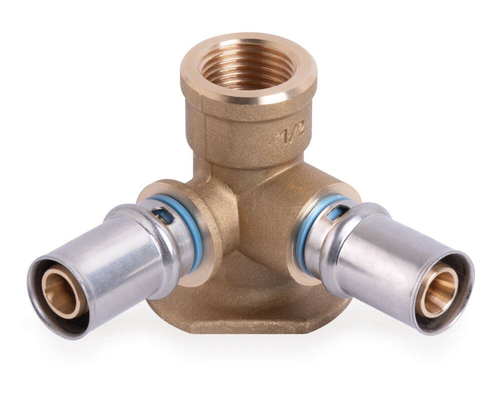 SYSTEMPEX dubbele muurplaat VPE-Alu-buis pers H 53mm 16-1/2"F 16 vue 1