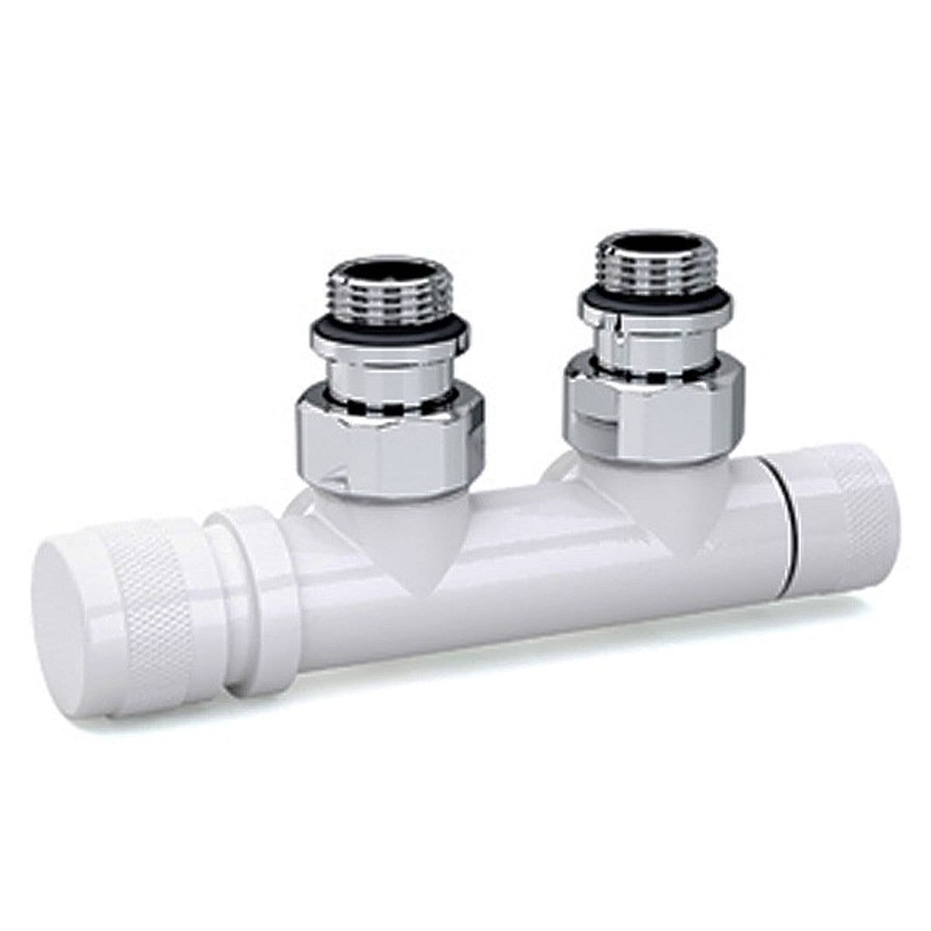 CORPS DE VANNE DESIGN ÉQUERRE BLANC 3/4’’ EK 1/2’’ M30 vue 1