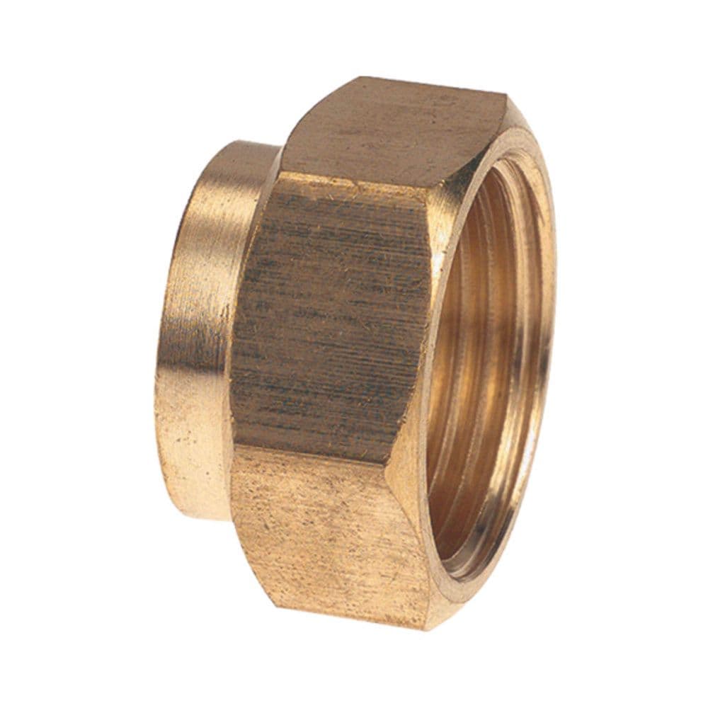 manchon réduit laiton alimentation tube cuivre 1/2"F x 3/8"F vue 1