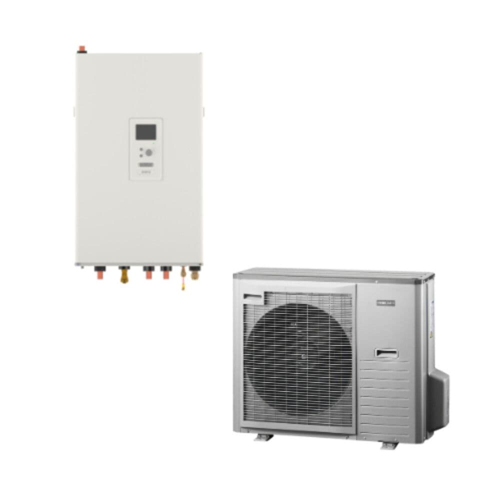 Nibe pump à chaleur air/eau unitee exteerieure AMS10-12 split + hydrobox SHB10-12 vue 1