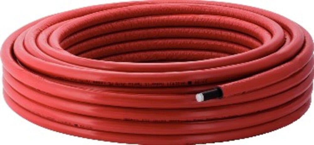 Geberit Mepla tube multicouche pré-isolé rond rouge 6mm D20 rouleau 50m vue 1