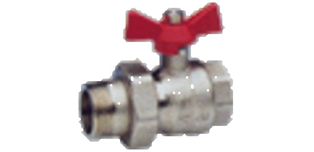 robinet à bille passage intégral avec demi-raccord manette papillon 1/2" FR vue 1