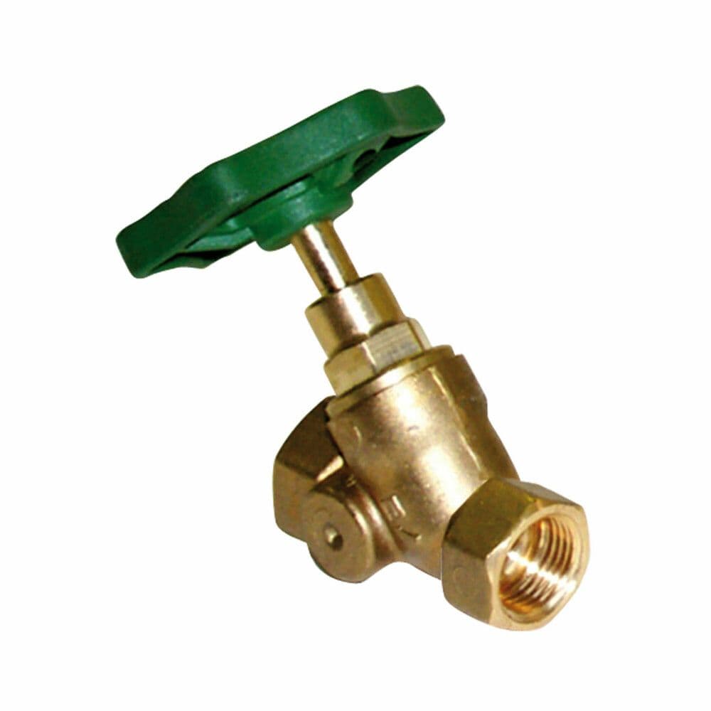 robinet d'arrêt oblique FF laiton sans trou de purge 1/2" vue 1