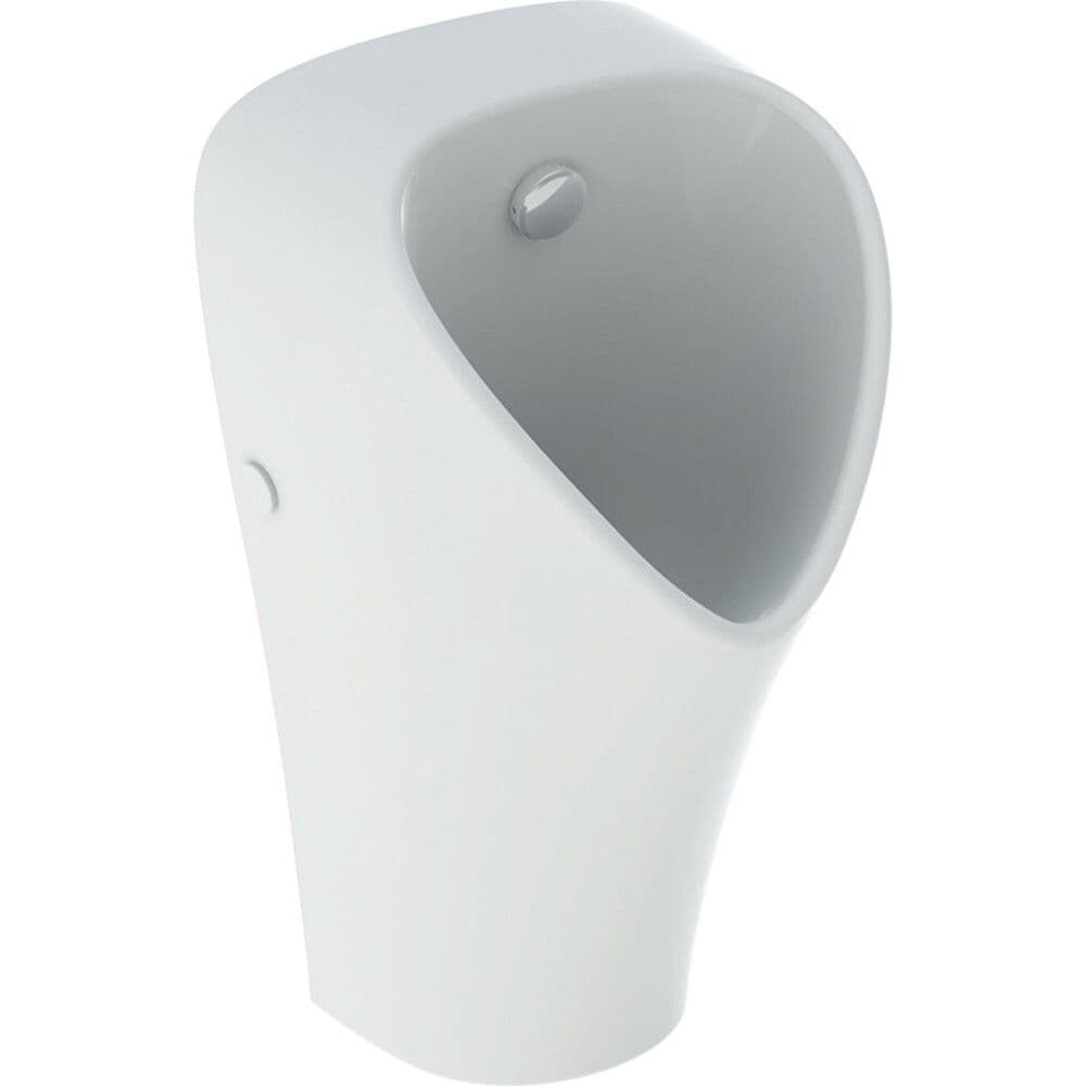 Geberit Narva urinoir suspendu sans rebord entrée derrière 33x60x30cm blanc vue 1