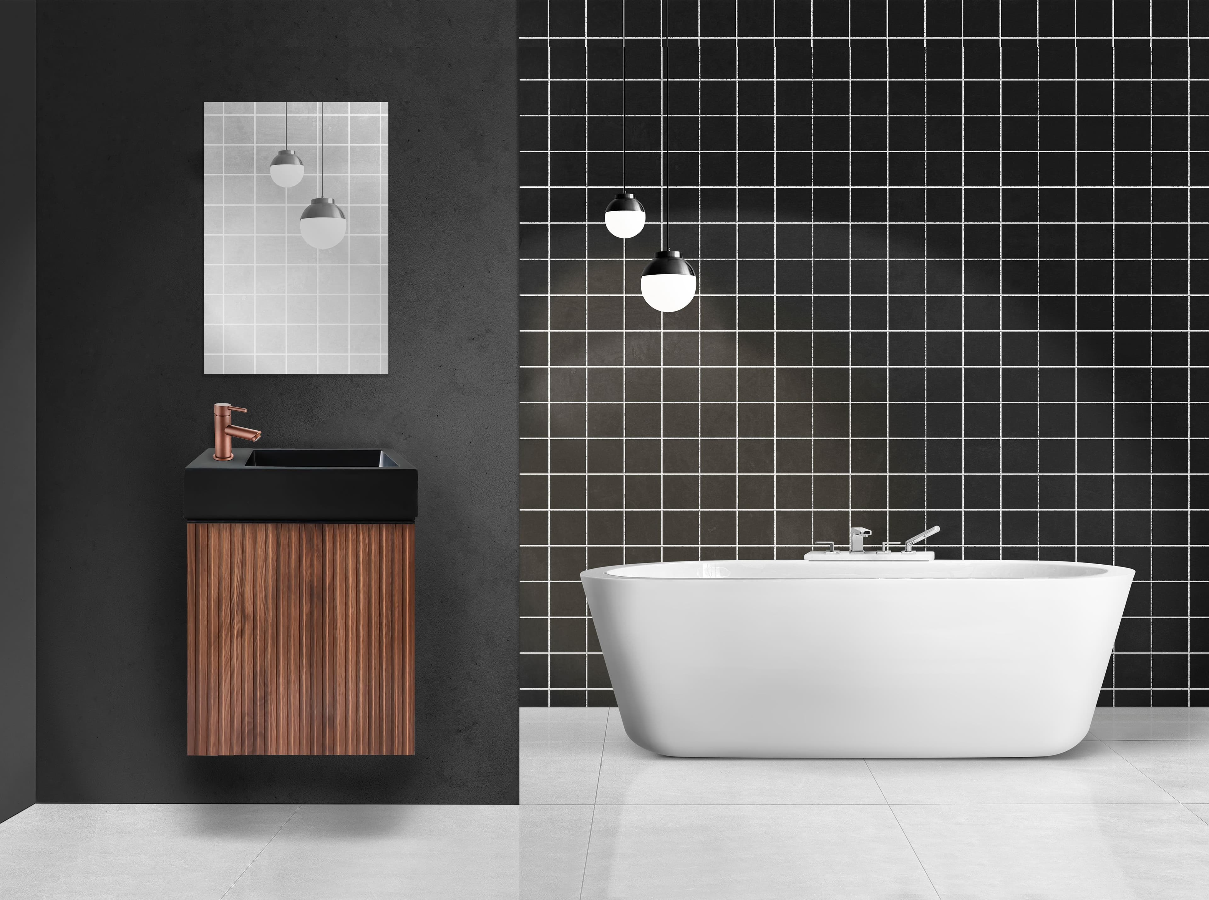 ALONI MIKARO MEUBLE DE TOILETTE - 1 PORTE - RÉVERSIBLE - AVEC POIGNÉE - SOFT CLOSE - 40X50X22 vue 1