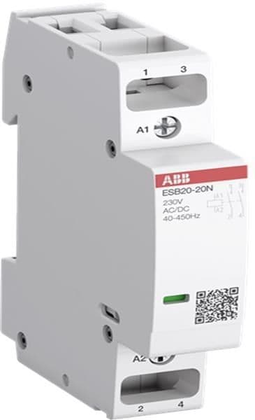 Modulaire magneetschakelaar 20A 2 NO contacten spoelspanning: 24Vac / Dc vue 1
