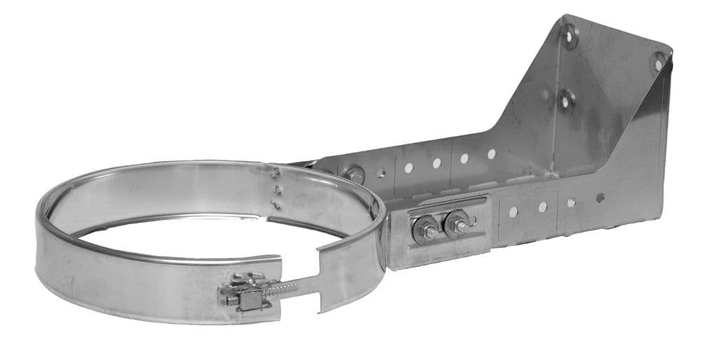 Dinak SW06 836 collier mural plat recoupable court 100-250 D80 inox 304 vue 1
