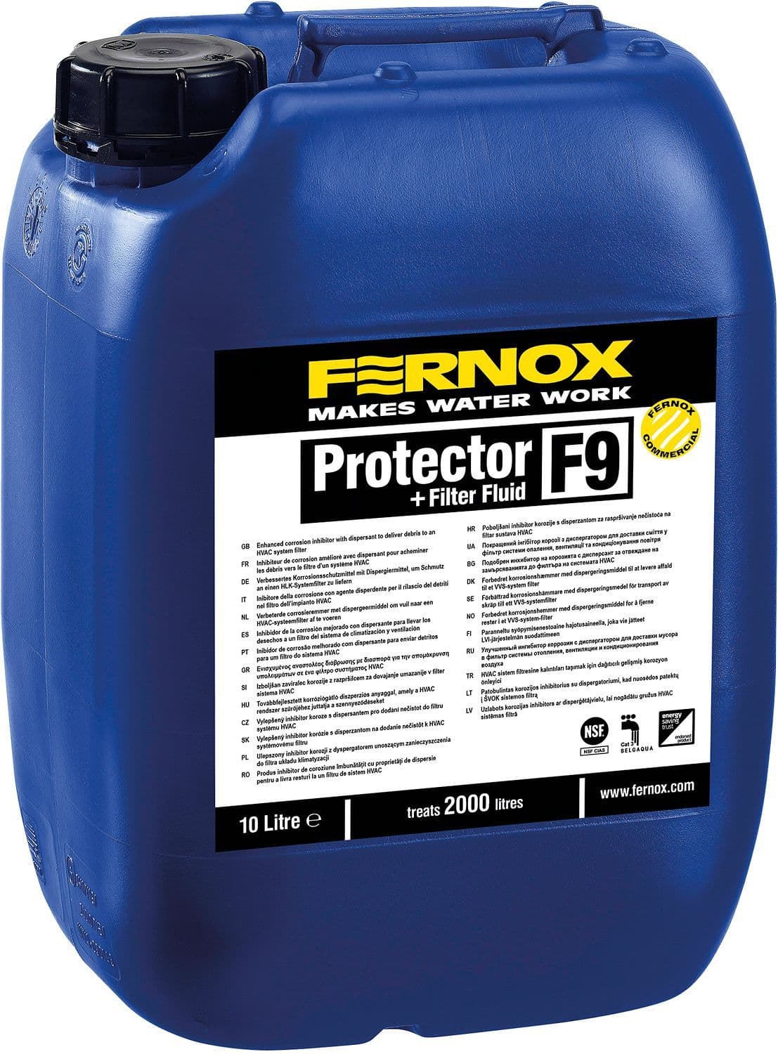 F9 PROTECTOR+FILTER FLUID  10L FERNOX vue 1